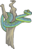 Snake Curled In A Tree Clip Art